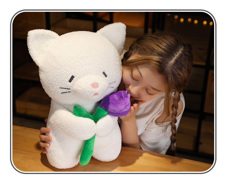 Rose Animal Cute Cat Bear Plush Little Doll Doll Pillow