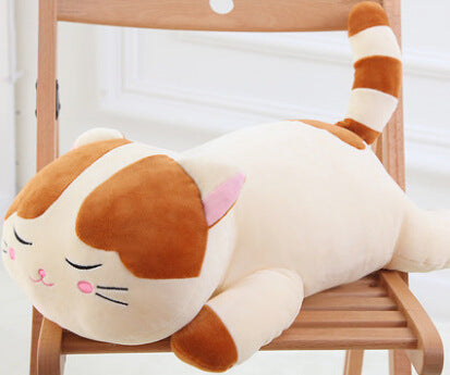 Snooze Cat Plush Toy, Kitten Doll, Down Cotton Pillow, Scratching Machine Doll