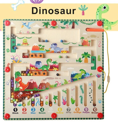 Magnetic Color Digital Maze Wooden Puzzle