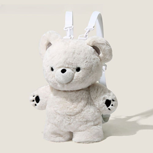 Bear Cute Plush Bag Versatile College Single Double-shoulder Bag