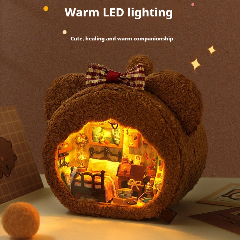 Miniature Building Model Assembled Furry Toys