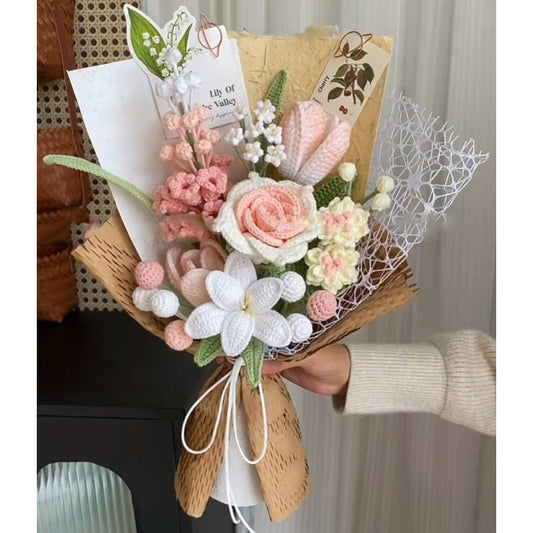 Hand Woven Yarn Bouquet For Finished Products