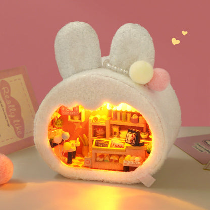 Miniature Building Model Assembled Furry Toys